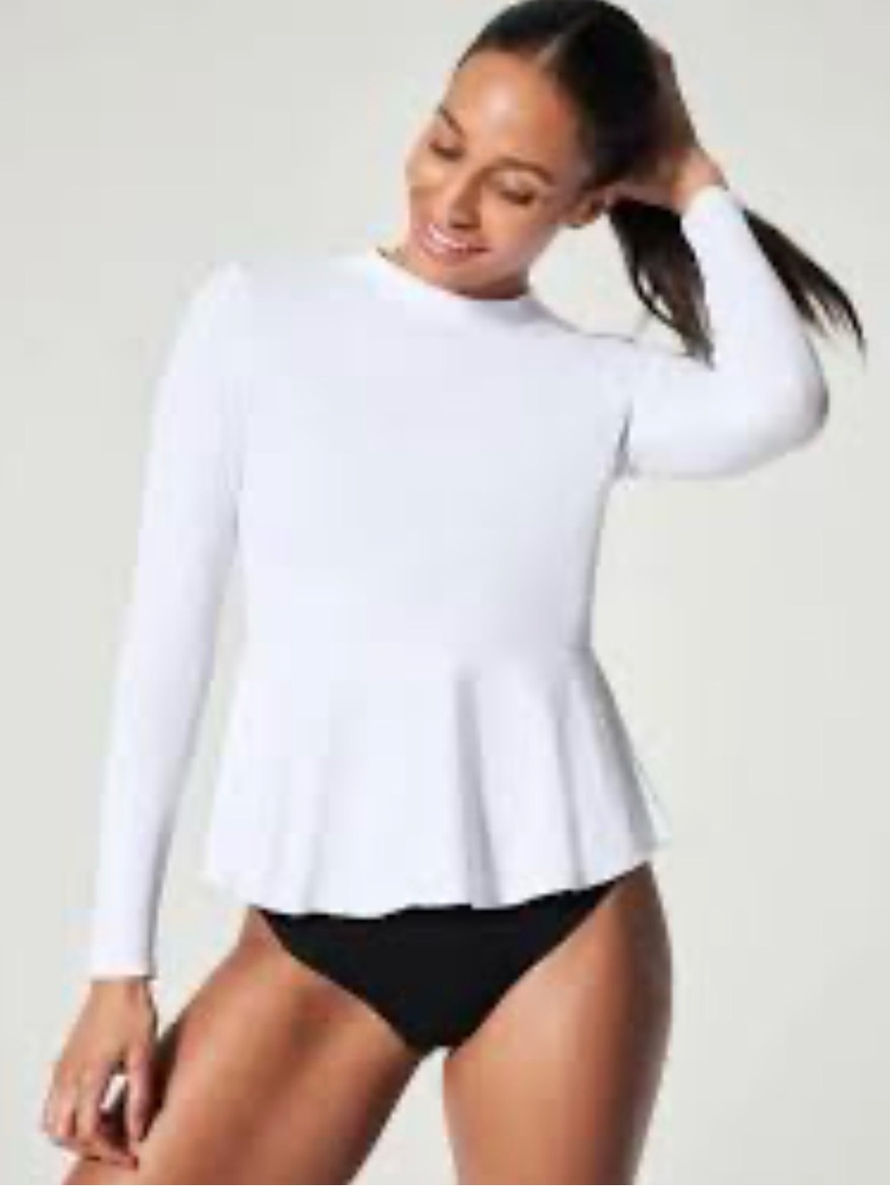 Spanx Swim Pique Long Sleeve Sun Swim Shirt Size 2x